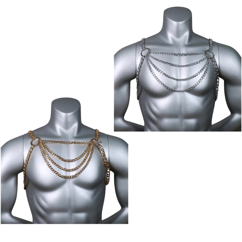 Body Jewelry Bulk - Men's Sexy Metal Body Chest Chain