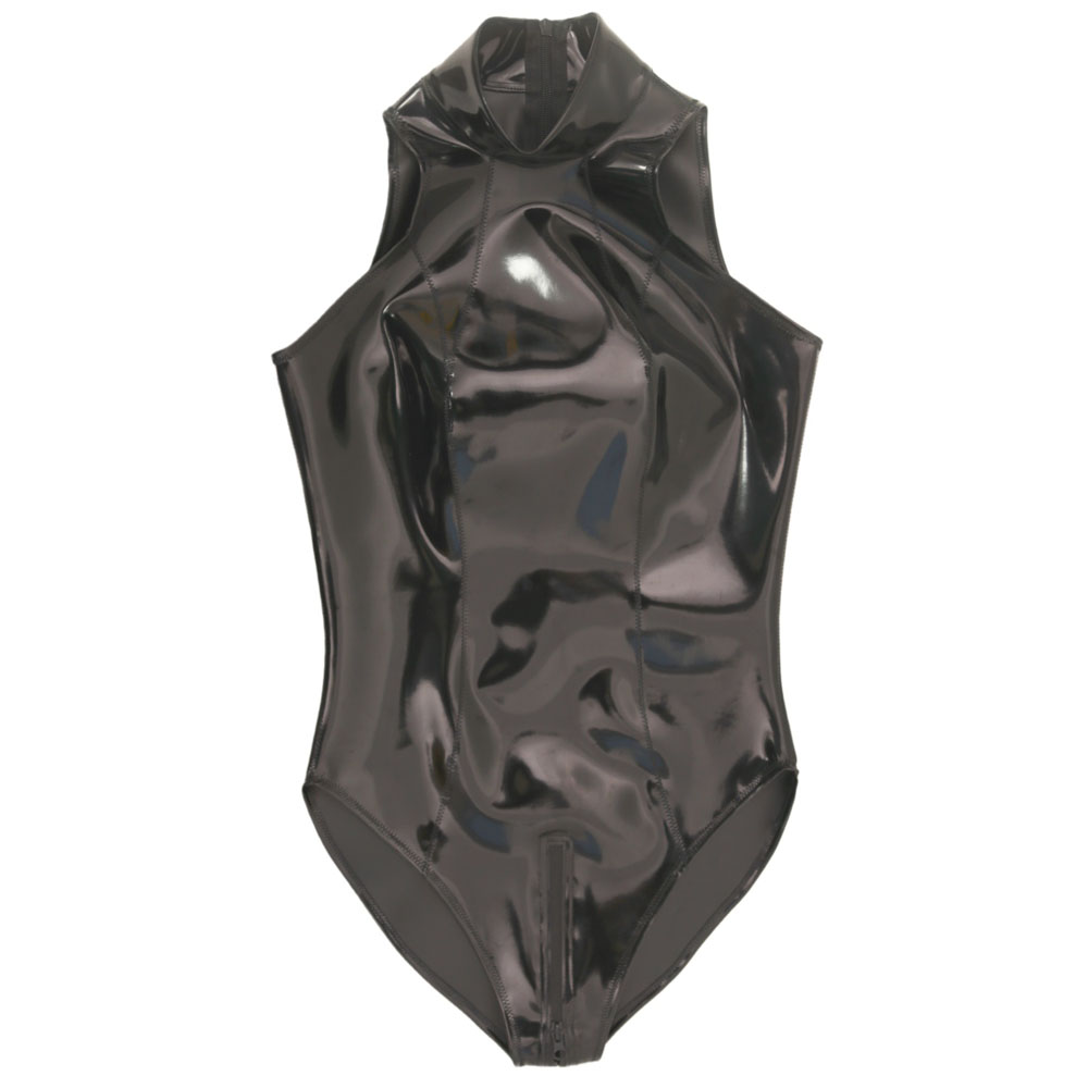 Body Jewelry Waterproof - S-4XL Double Sided PU Swimsuit Sleeveless