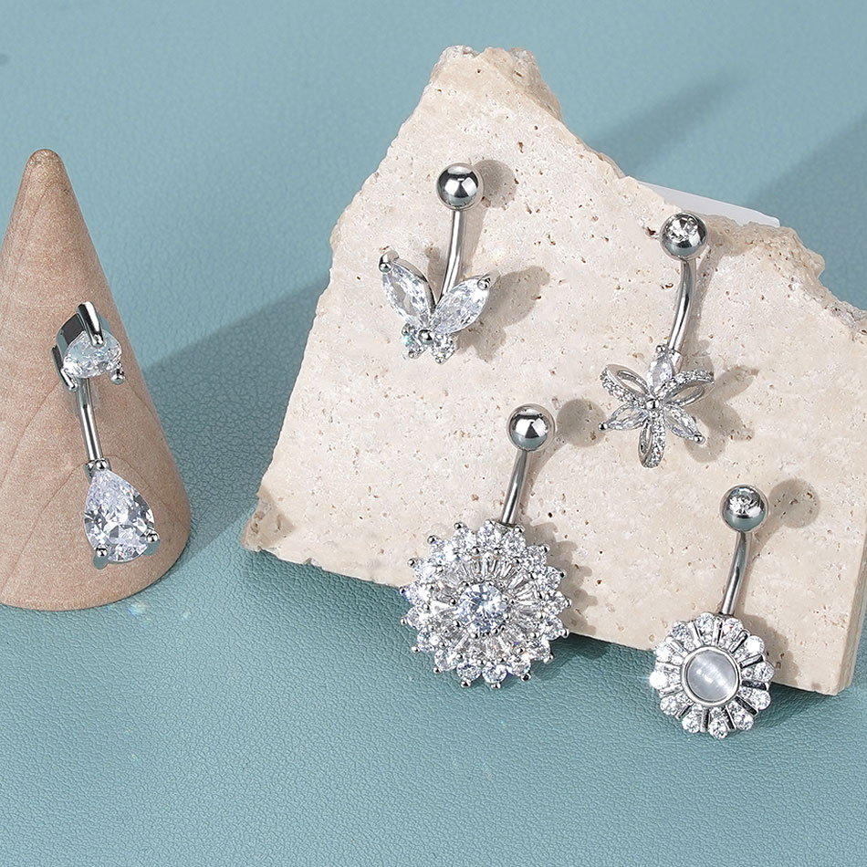 Body Jewelry Belly Button Rings - 1Pc Stainless Steel Belly Button Ring