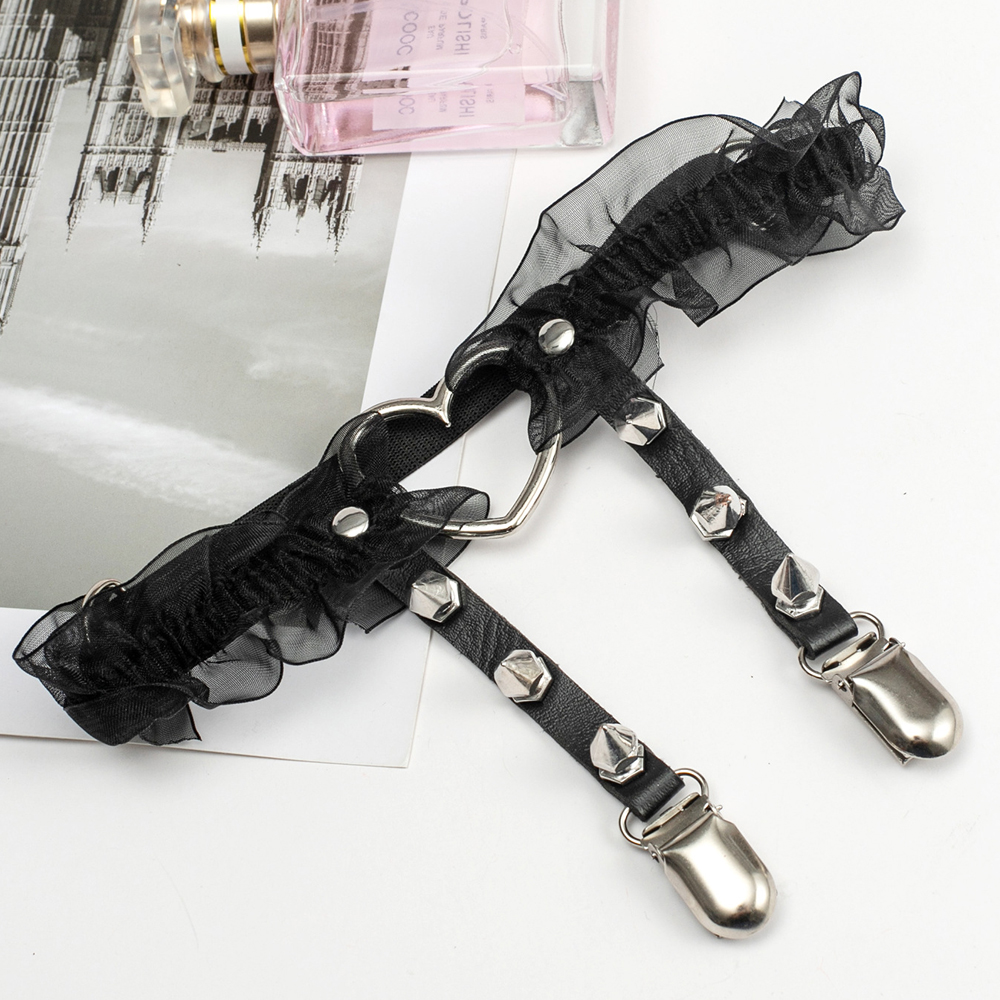 Punk peach heart garter belt P - Body Jewelry Rings recension och pris