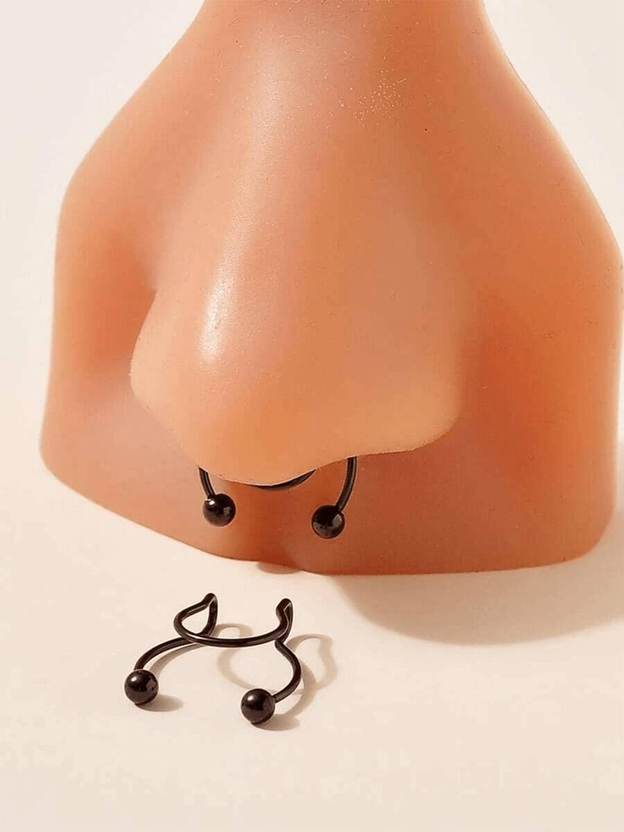2pcs Stainless Steel Clip-On S - Body Jewelry Lip Ring recension och pris