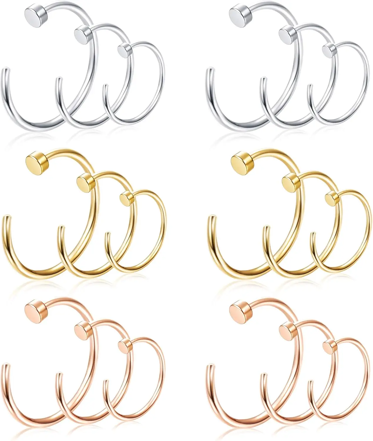 FASACCO 22G Surgical Steel Nos - Body Jewelry Rings recension och pris