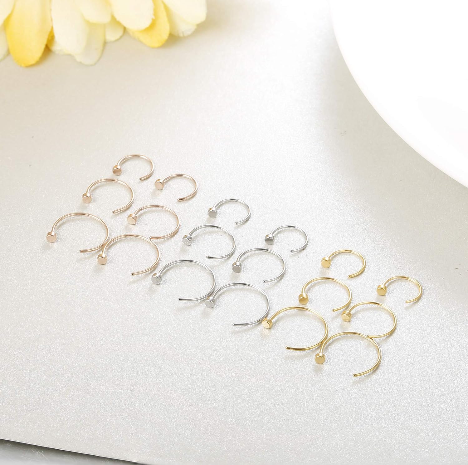 FASACCO 22G Surgical Steel Nos - Body Jewelry Rings recension och pris