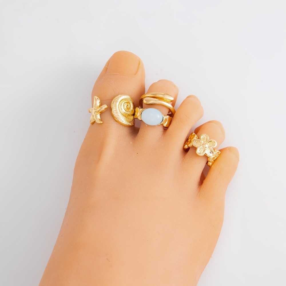 4Pcs/set Ocean Style Toe Ring  - Body Jewelry Rings recension och pris
