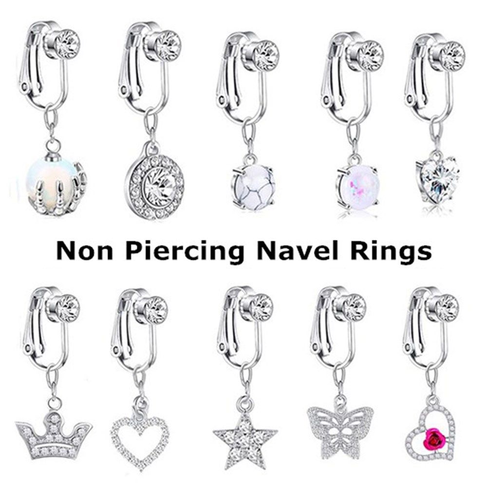 Accessories Clip On Earrings C - Body Jewelry Belly Button Rings recension och pris