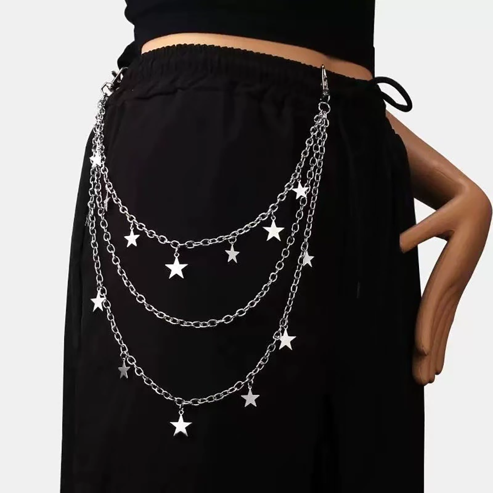 Sexy Y2K Layered Star Dangle P - Body Jewelry Bulk recension och pris