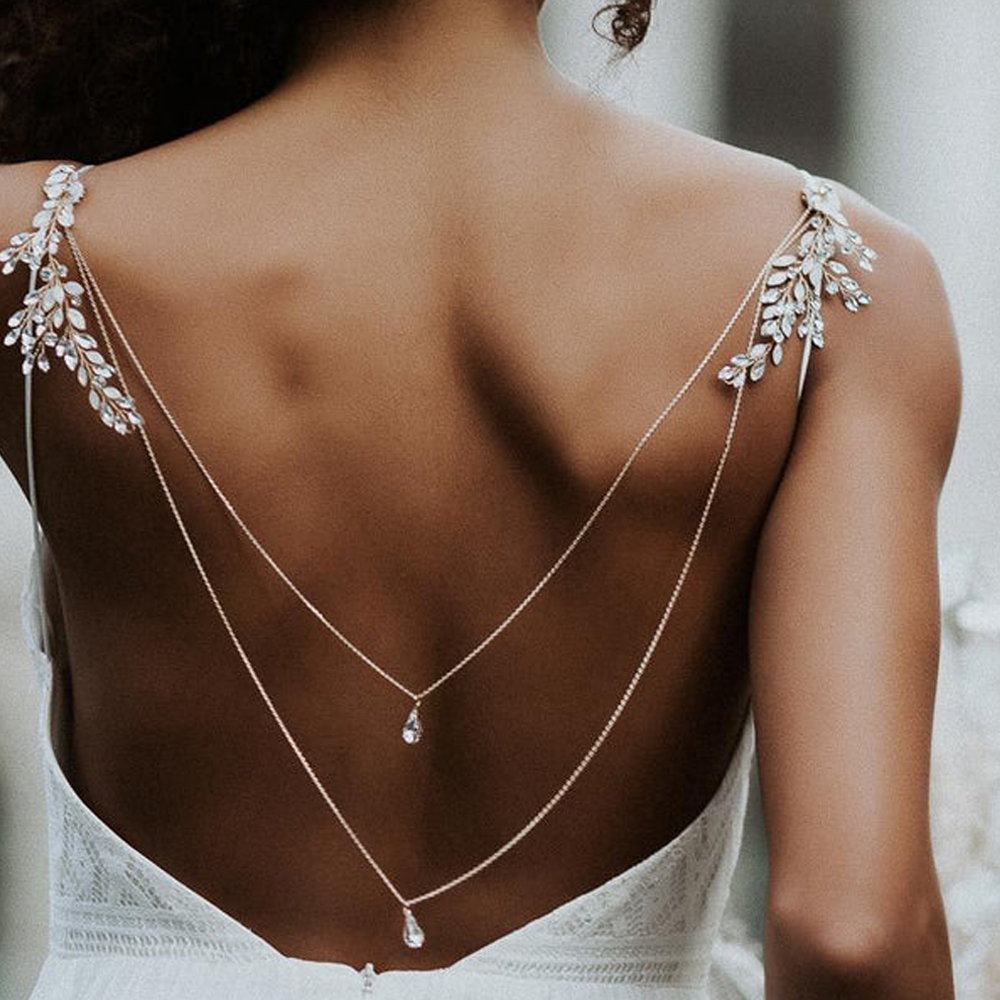 Zircon Tassel Pendant Back Cha - Body Jewelry Back recension och pris