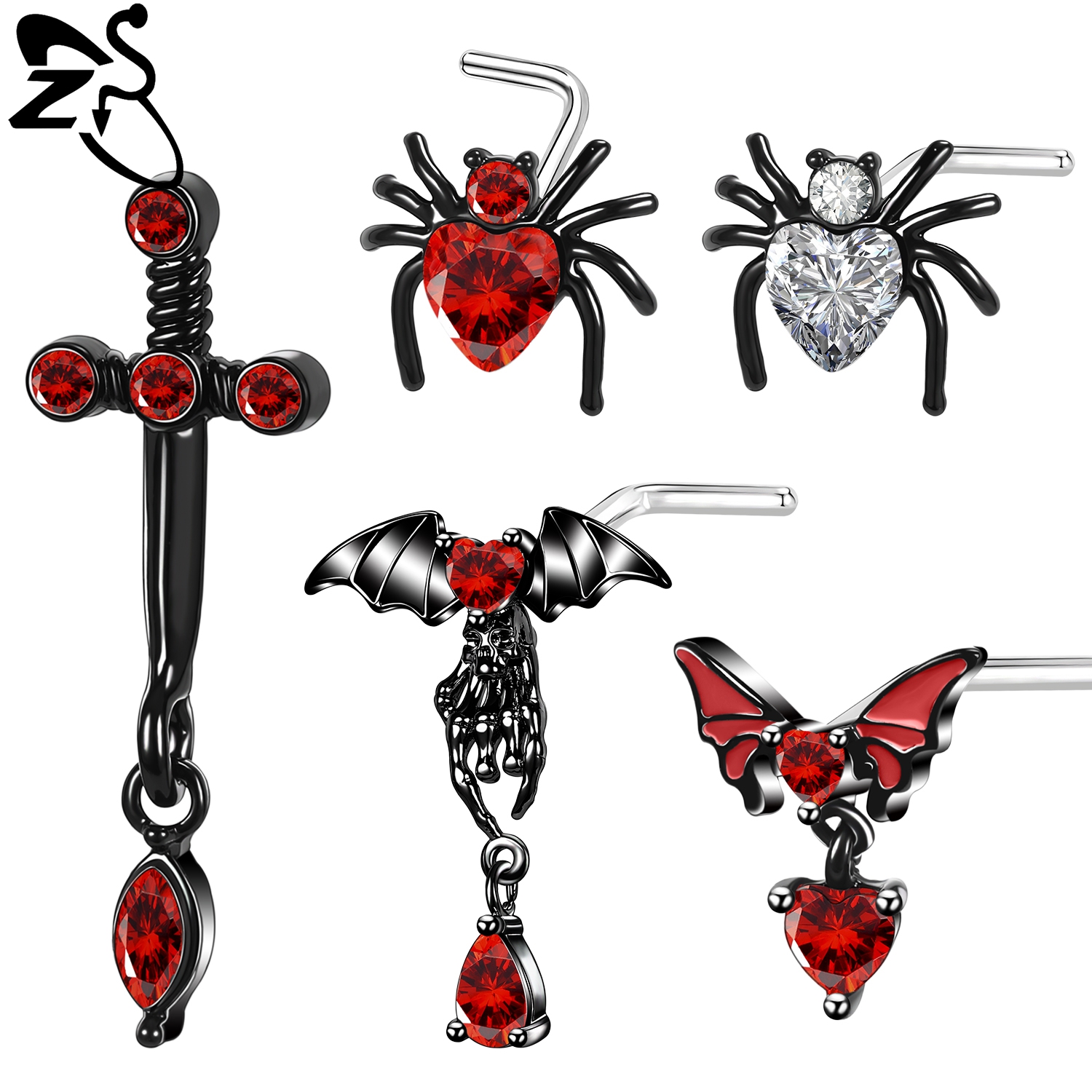 ZS 1 PC 20G Halloween Stainles - Zs Body Jewelry recension och pris