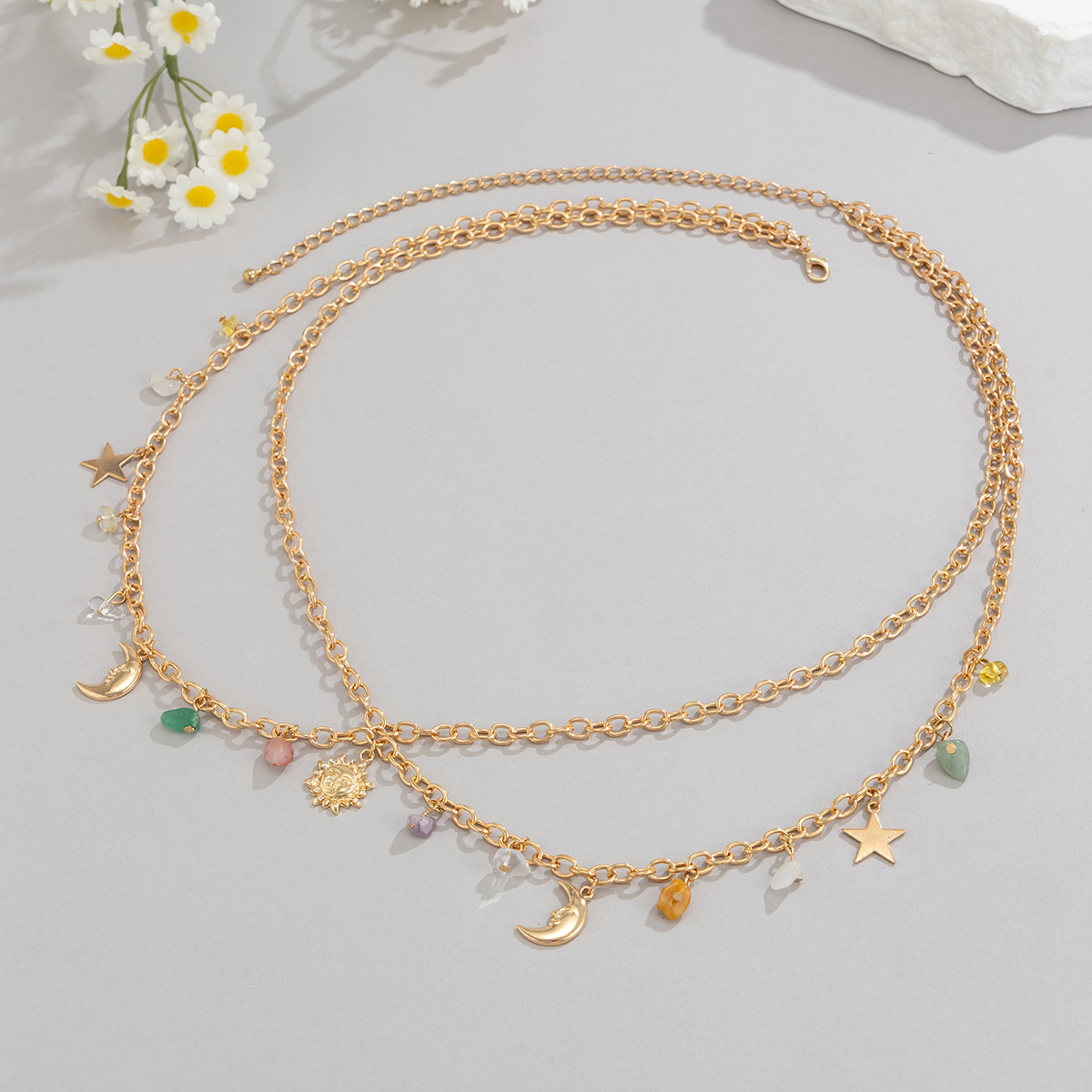 Boho Star Moon Sun Pendant Wai - Body Jewelry Bulk recension och pris