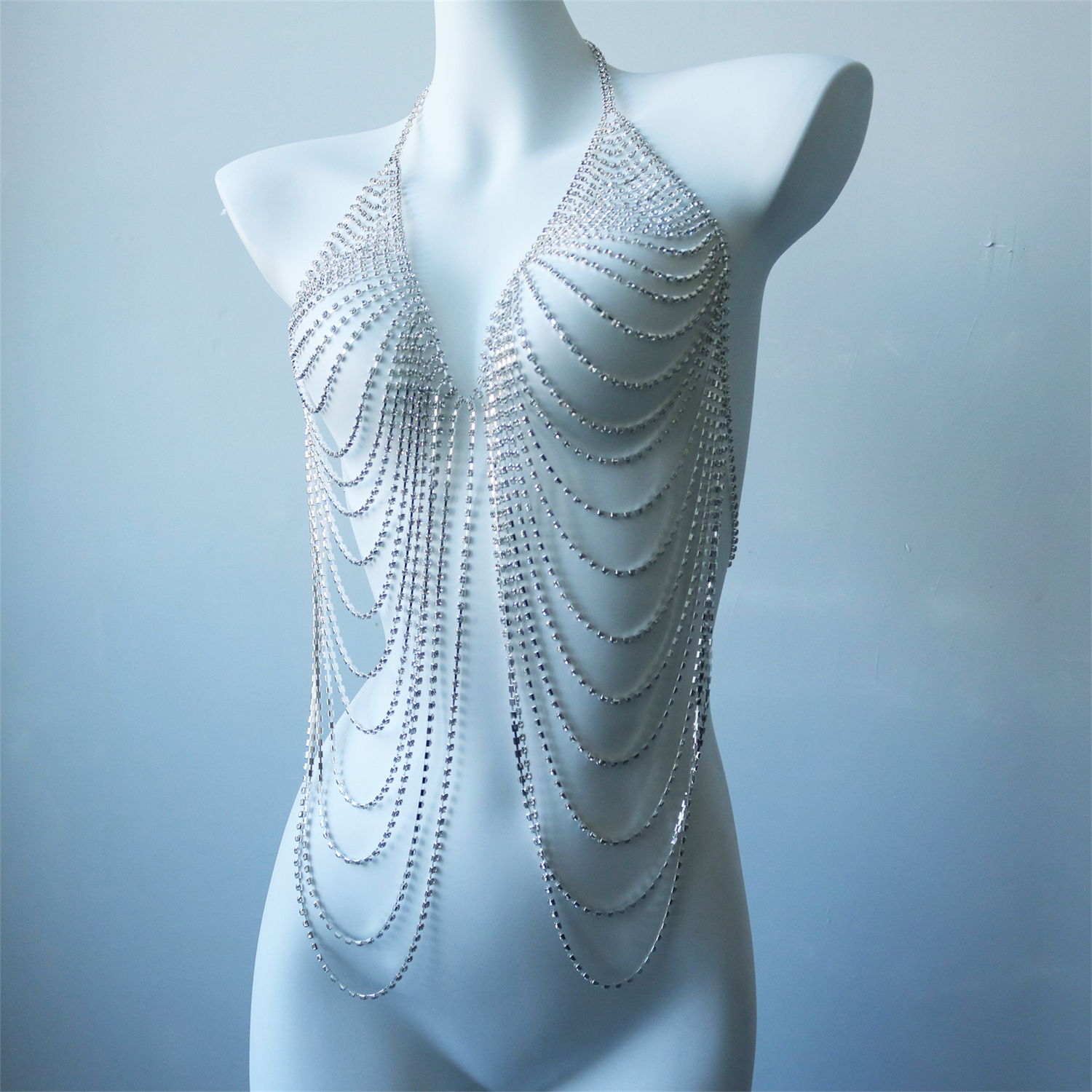 Women's Multi-Layer Chest Chai - Body Jewelry Bulk recension och pris