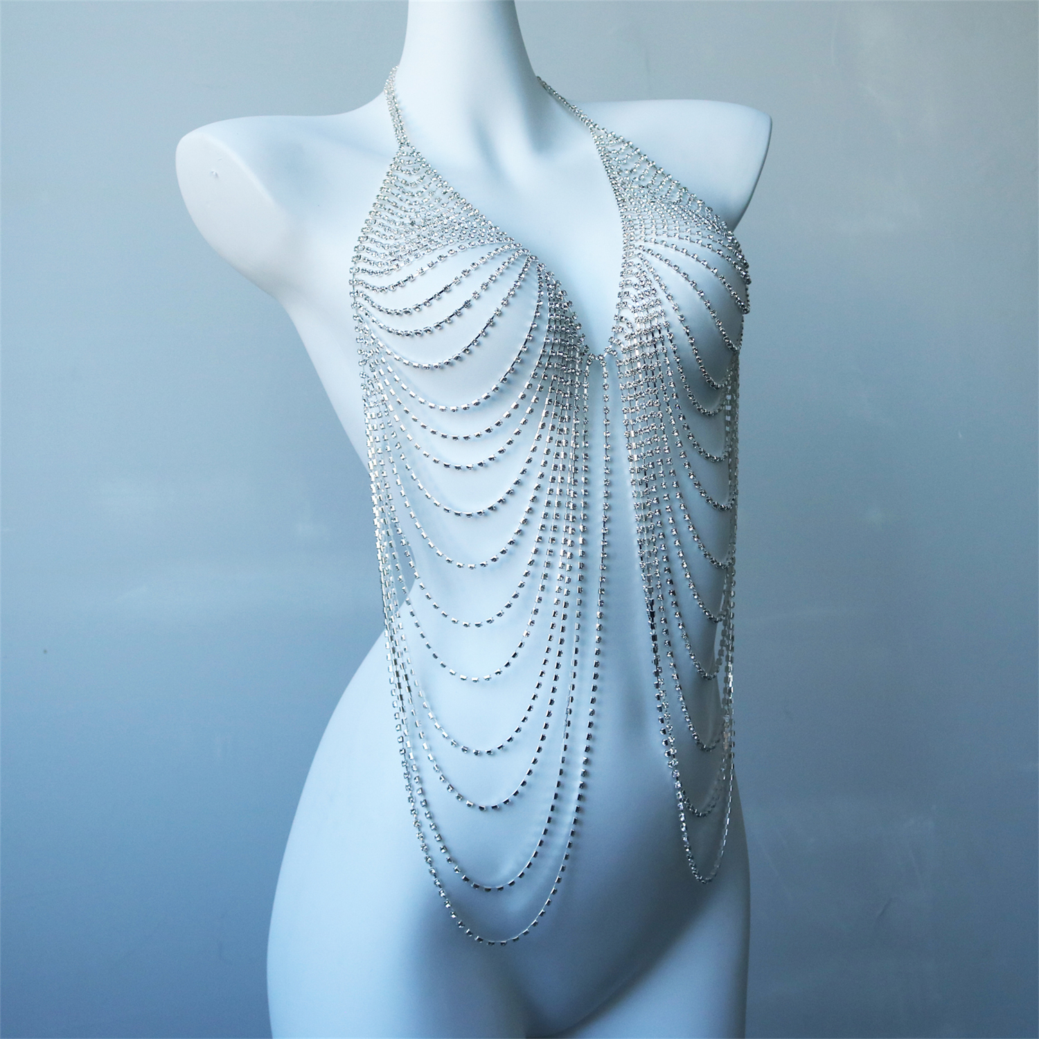 Women's Multi-Layer Chest Chai - Body Jewelry Bulk recension och pris