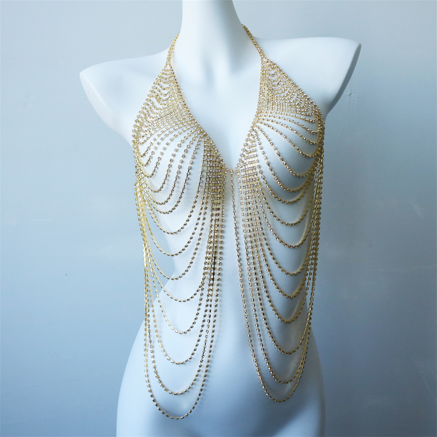 Women's Multi-Layer Chest Chai - Body Jewelry Bulk recension och pris