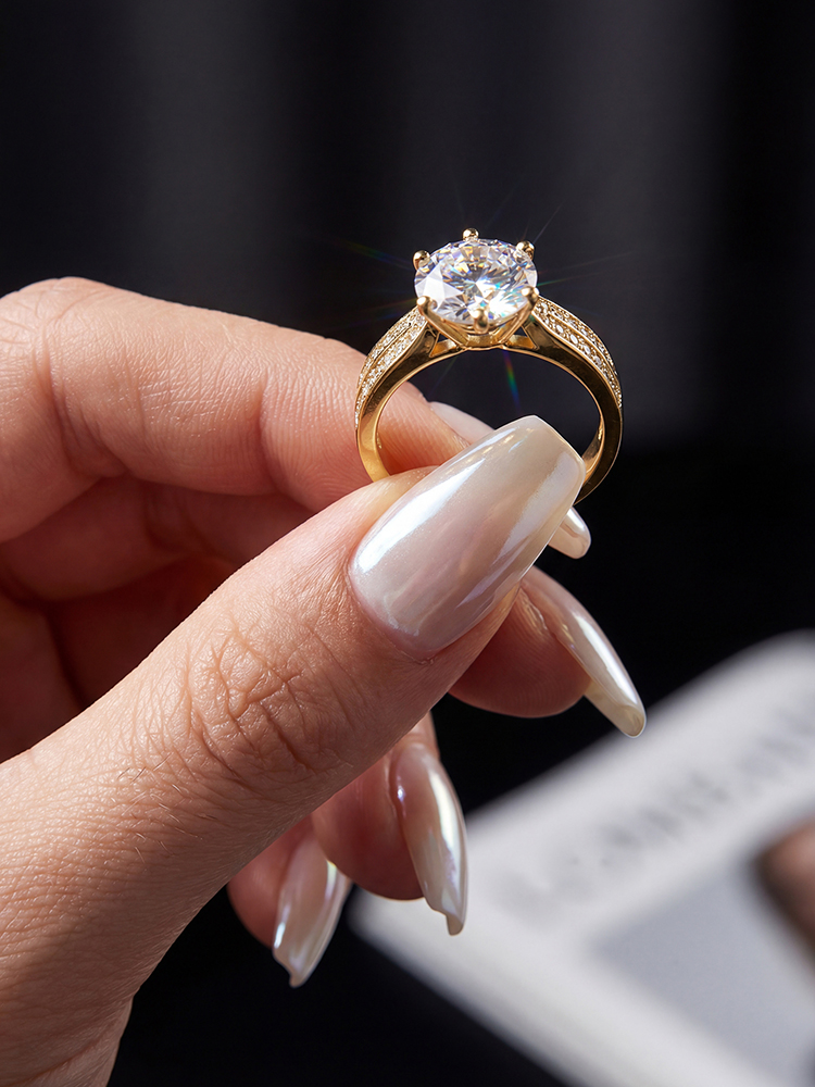  Fashion 1CT Moissanite Diamon - Body Jewelry High Quality recension och pris