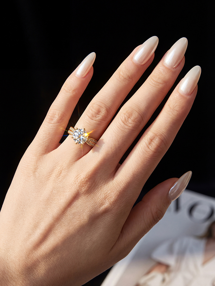  Fashion 1CT Moissanite Diamon - Body Jewelry High Quality recension och pris