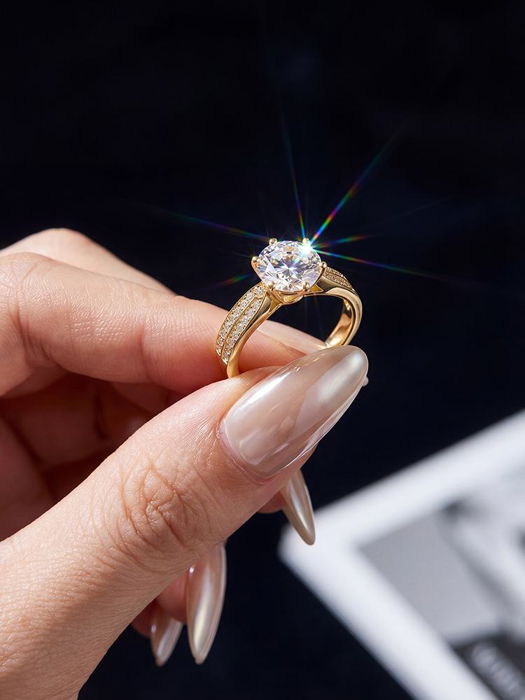  Fashion 1CT Moissanite Diamon - Body Jewelry High Quality recension och pris