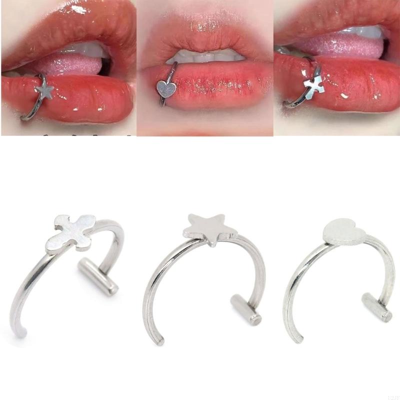   Stainless Steel Clip on Lip  - Body Jewelry Lip Ring recension och pris