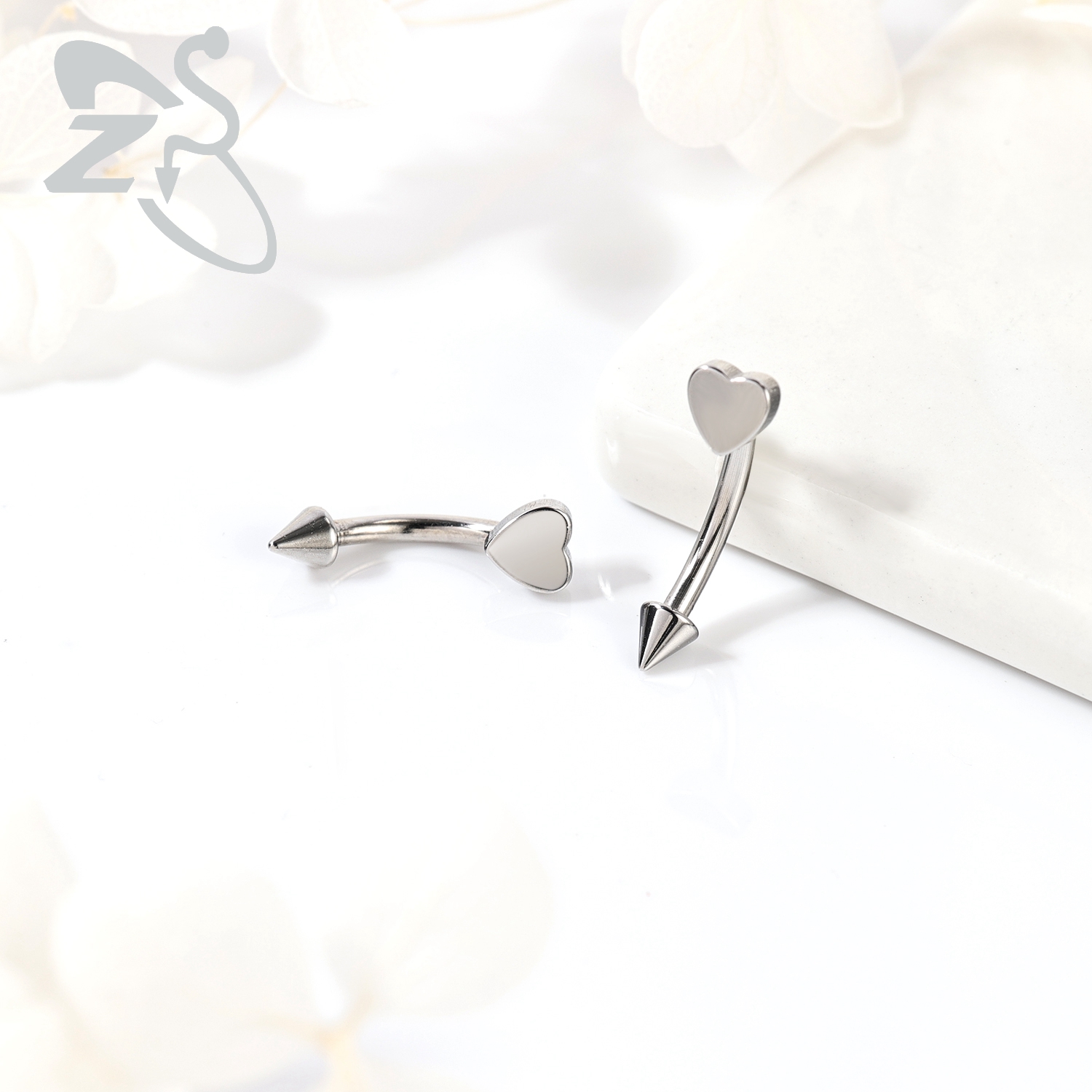 ZS 1PC 16G/18G Star Heart Cros - Zs Body Jewelry recension och pris