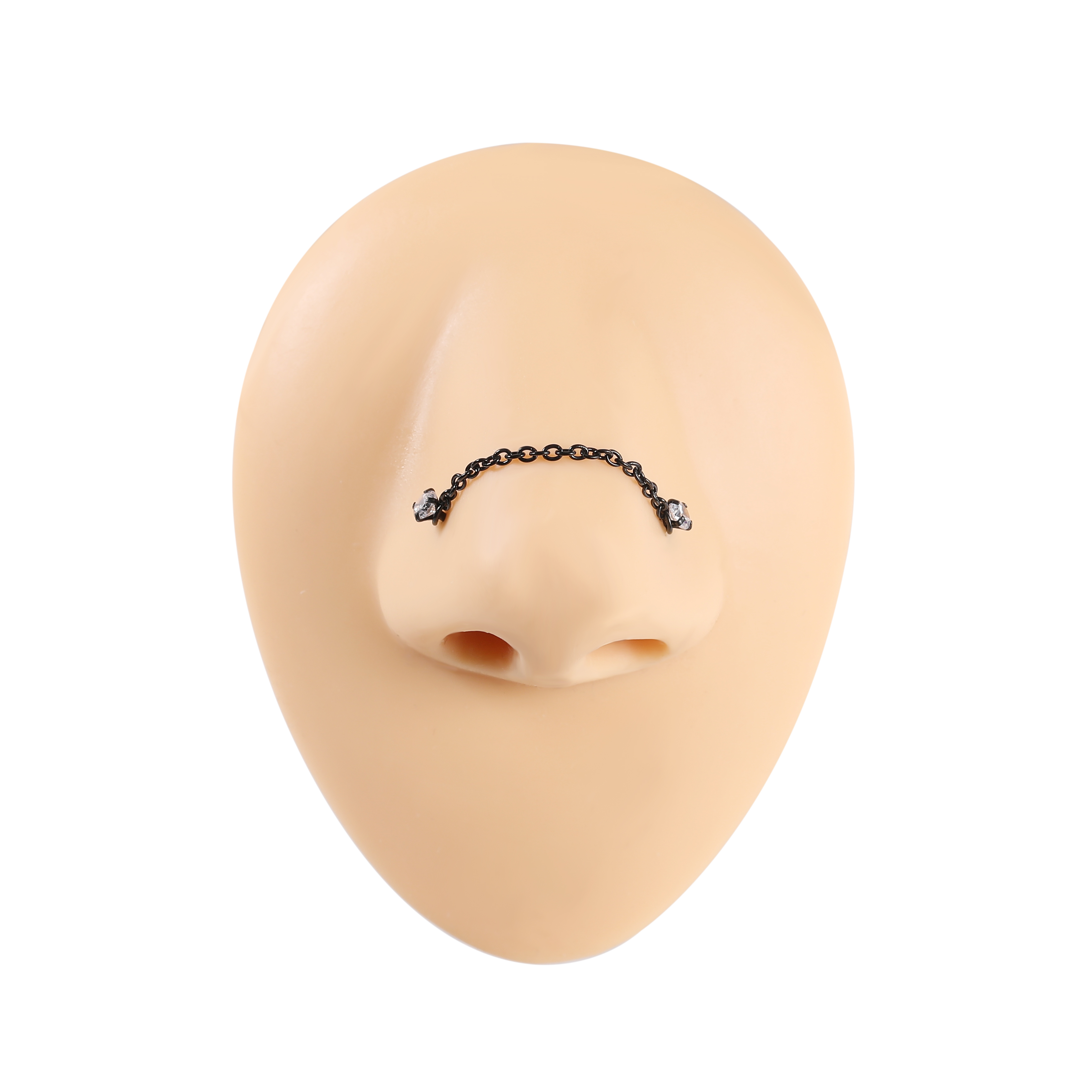 AOEDEJ 1PC Black Plate Nose Ch - Zs Body Jewelry recension och pris