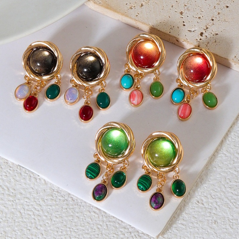 Colorful Glass Crystal Earring - Body Jewelry Brands recension och pris