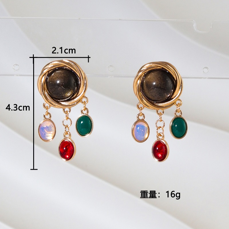 Colorful Glass Crystal Earring - Body Jewelry Brands recension och pris