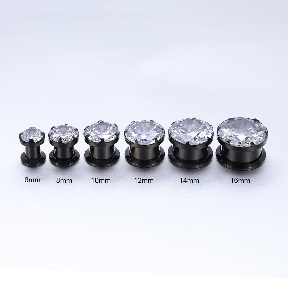 4-16mm Crystal Plugs Tunnels G - Zs Body Jewelry recension och pris