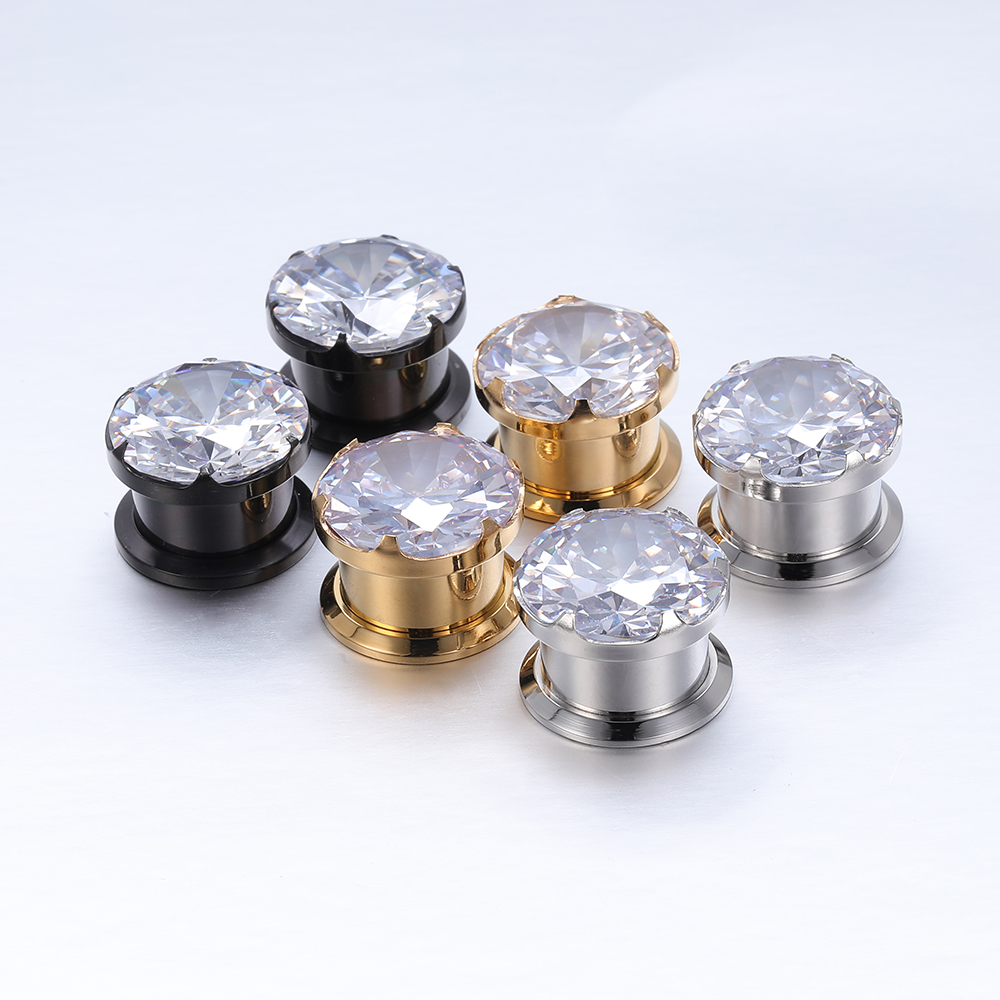 4-16mm Crystal Plugs Tunnels G - Zs Body Jewelry recension och pris