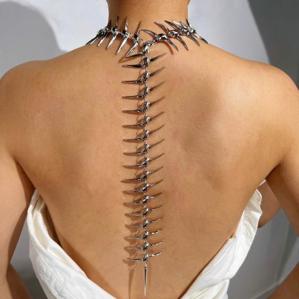 Avant Garde Gold Spine Back Ch - Body Jewelry Back recension och pris
