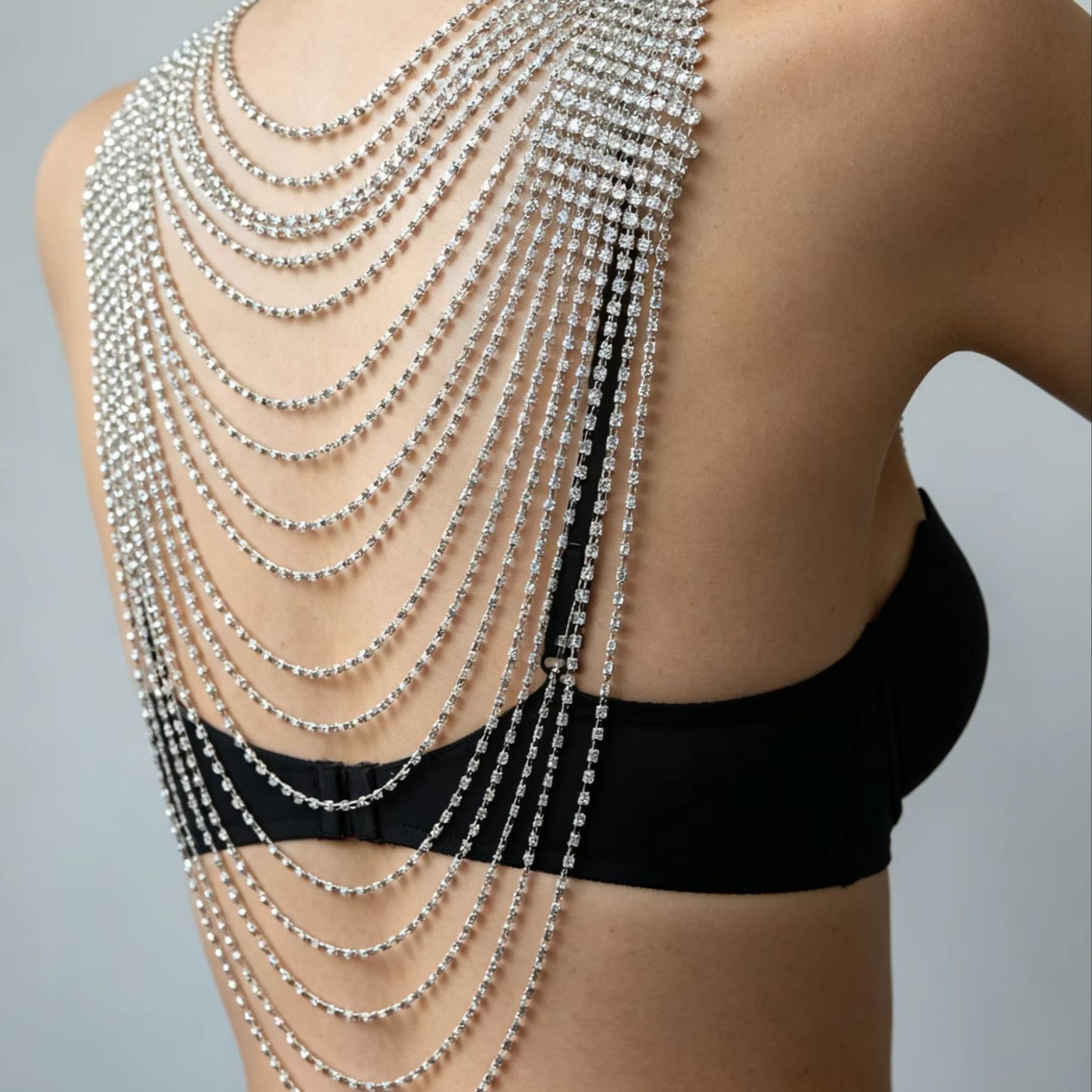 Stylish Multi-Layer Body Chain - Body Jewelry Back recension och pris