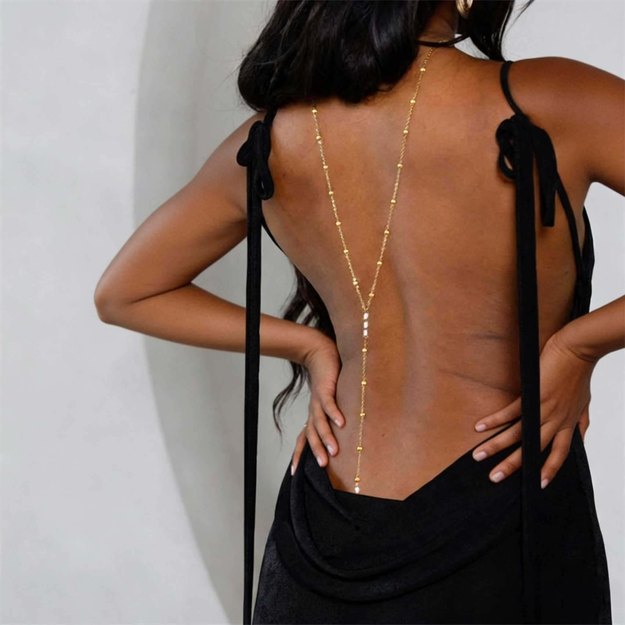 Retro Long Link Chain Women's  - Body Jewelry Back recension och pris