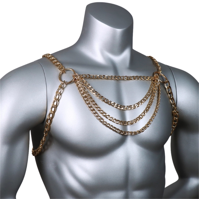 Men's Sexy Metal Body Chest Ch - Body Jewelry Bulk recension och pris