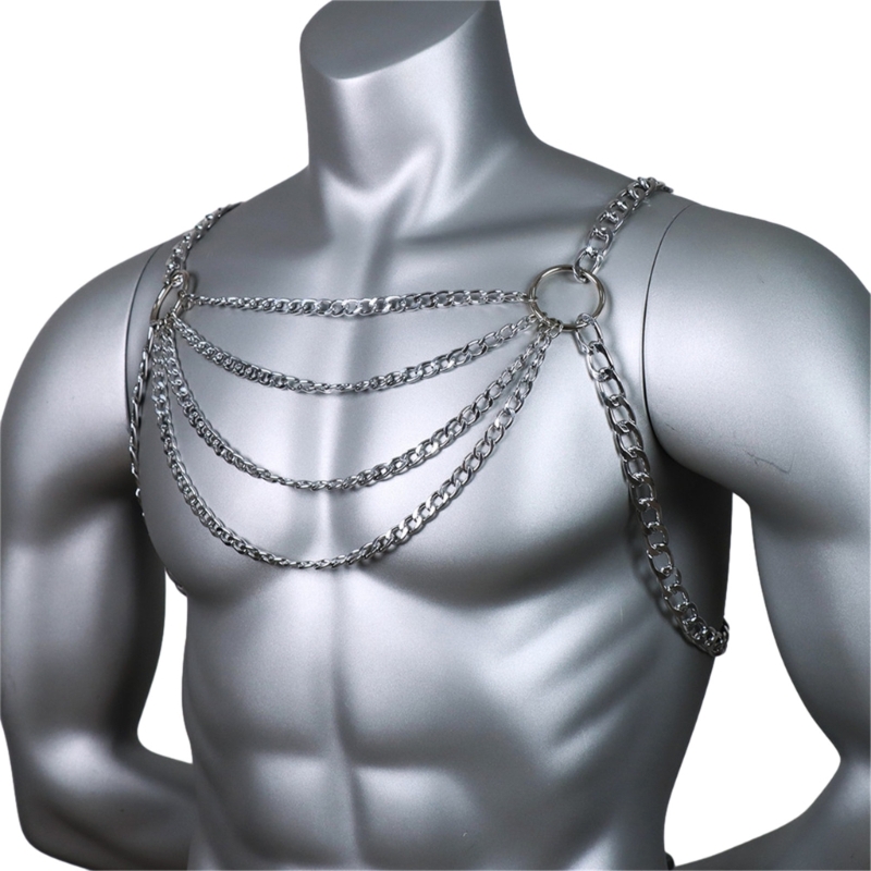 Men's Sexy Metal Body Chest Ch - Body Jewelry Bulk recension och pris