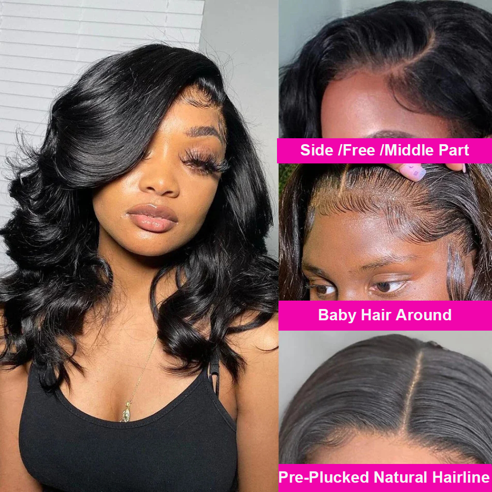 Short Bob Wig Body Wave 250% D - Body Jewelry Underwear recension och pris