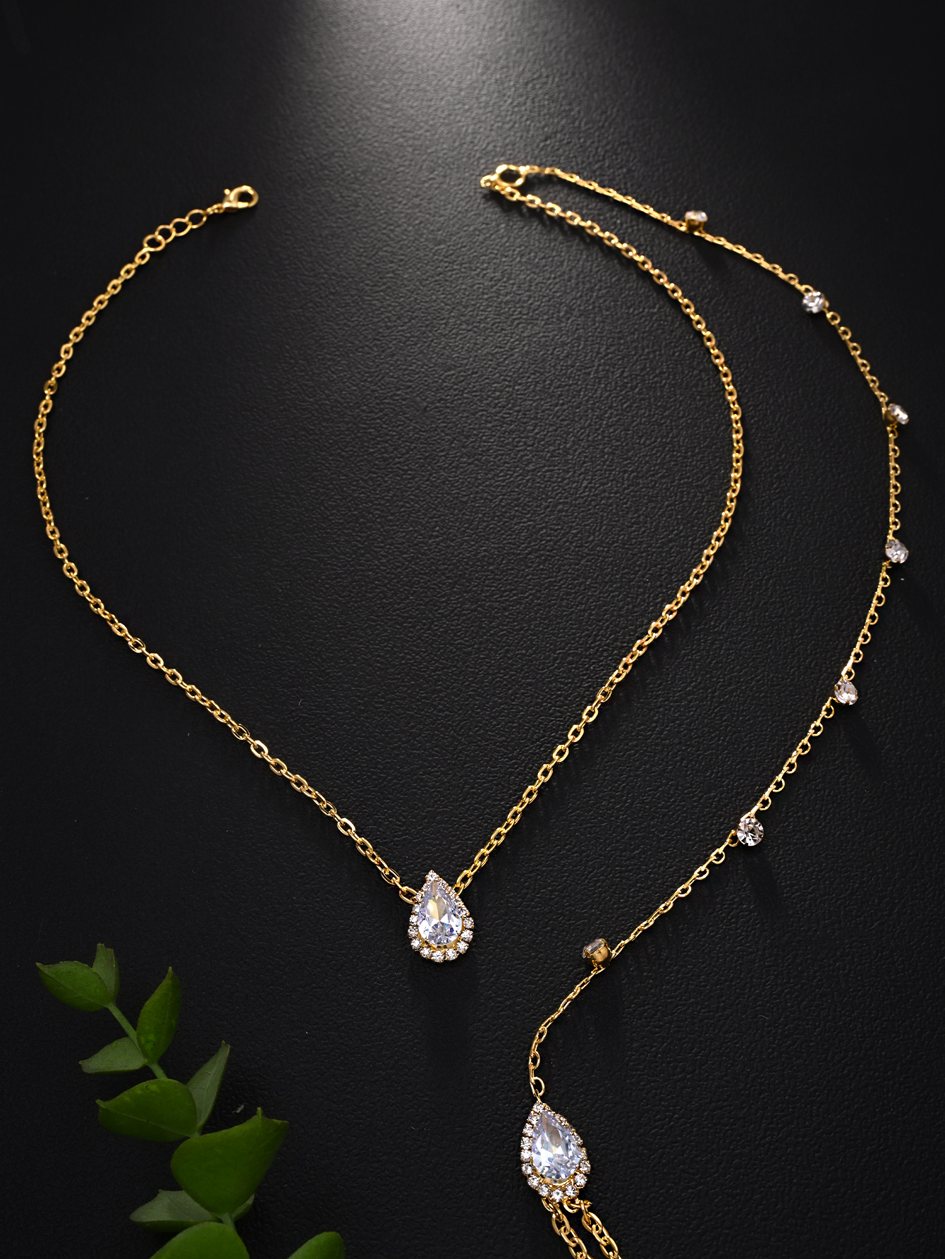 Hot style zircon back chain br - Body Jewelry Back recension och pris
