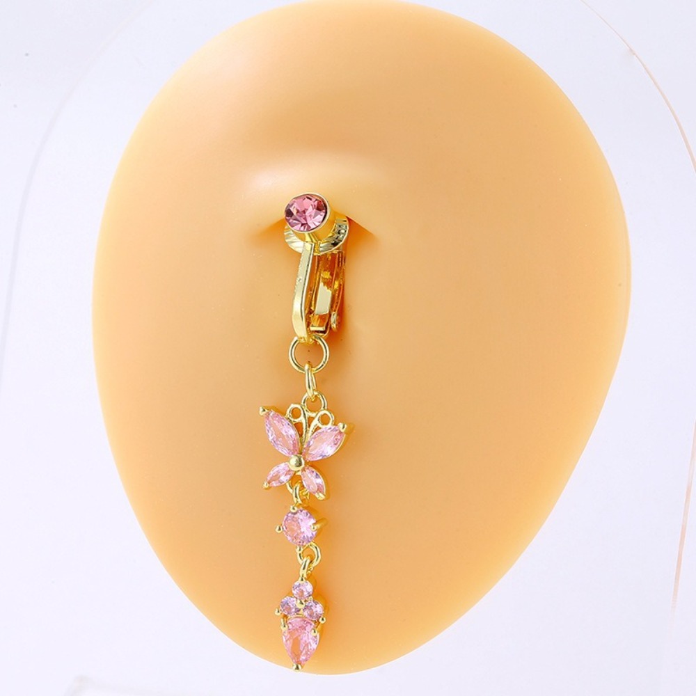 Butterfly Design Clip on Belly - Body Jewelry Belly Button Rings recension och pris
