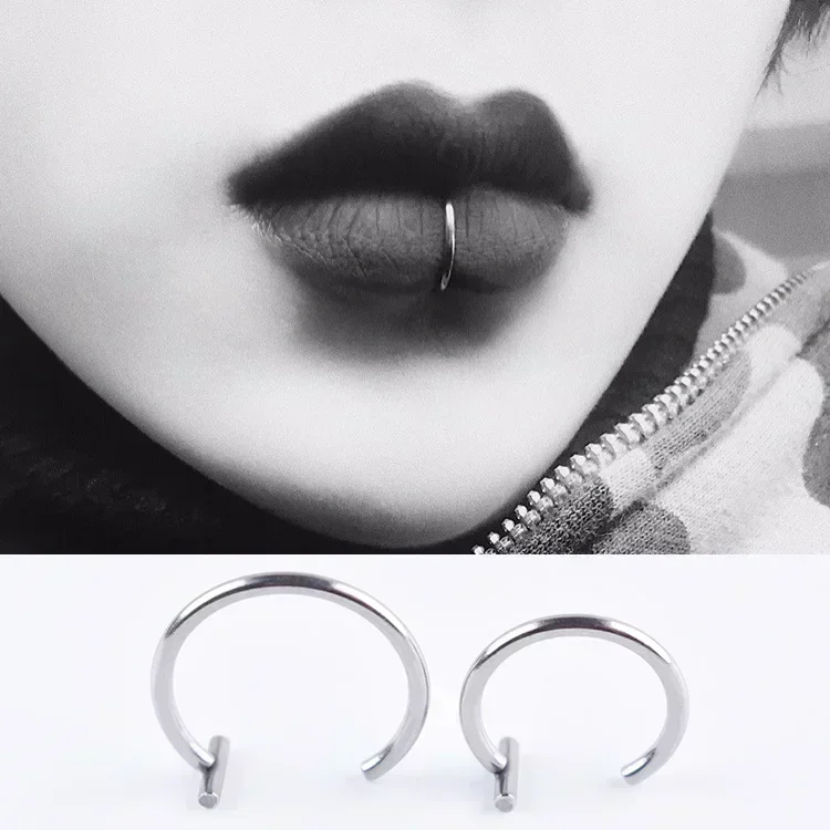5PCS Punk Lips Rings Medical T - Body Jewelry Lip Ring recension och pris