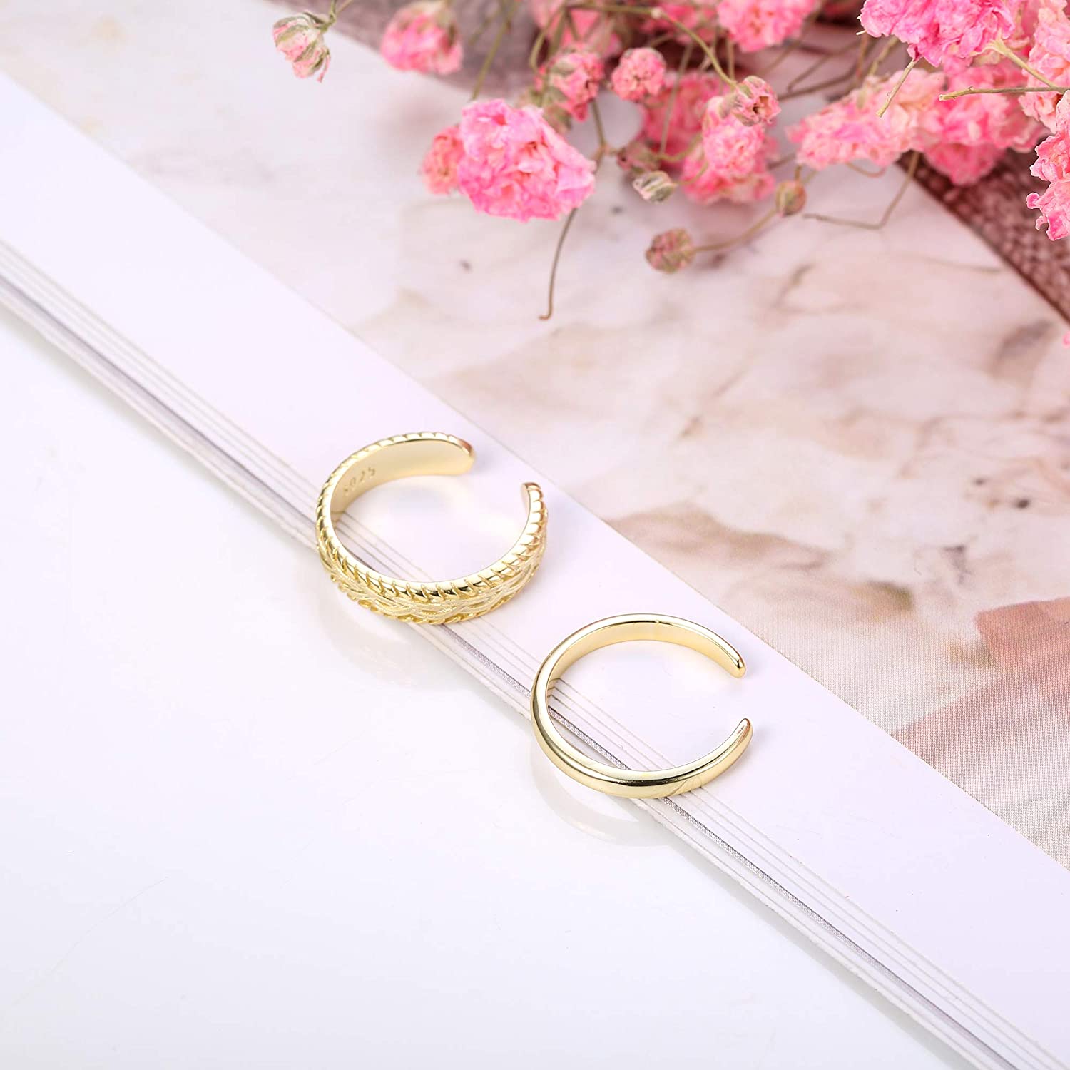 2 PCS Stainless Steel Toe Ring - Body Jewelry Rings recension och pris