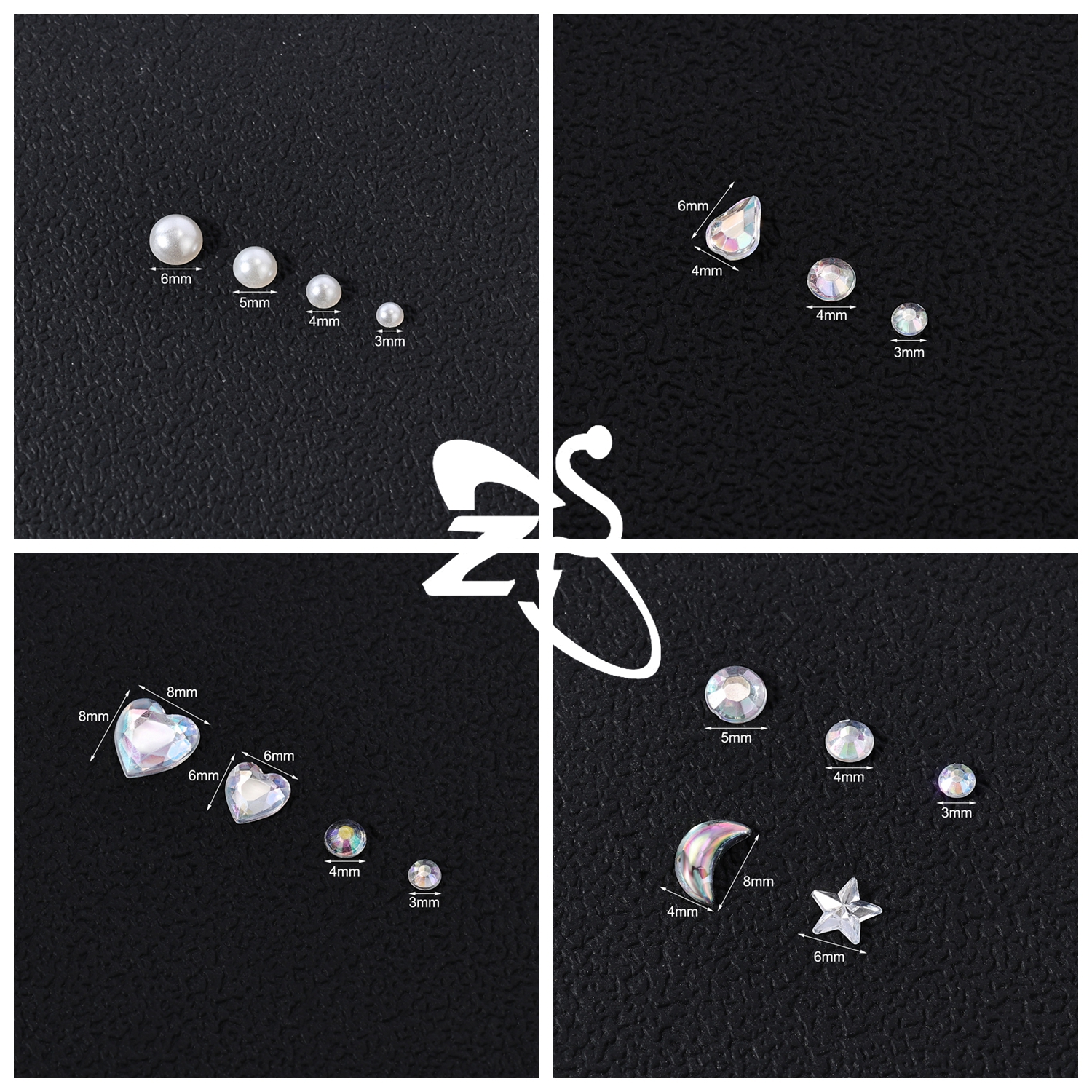ZS 1 Set 3D Colorful Rhineston - Zs Body Jewelry recension och pris