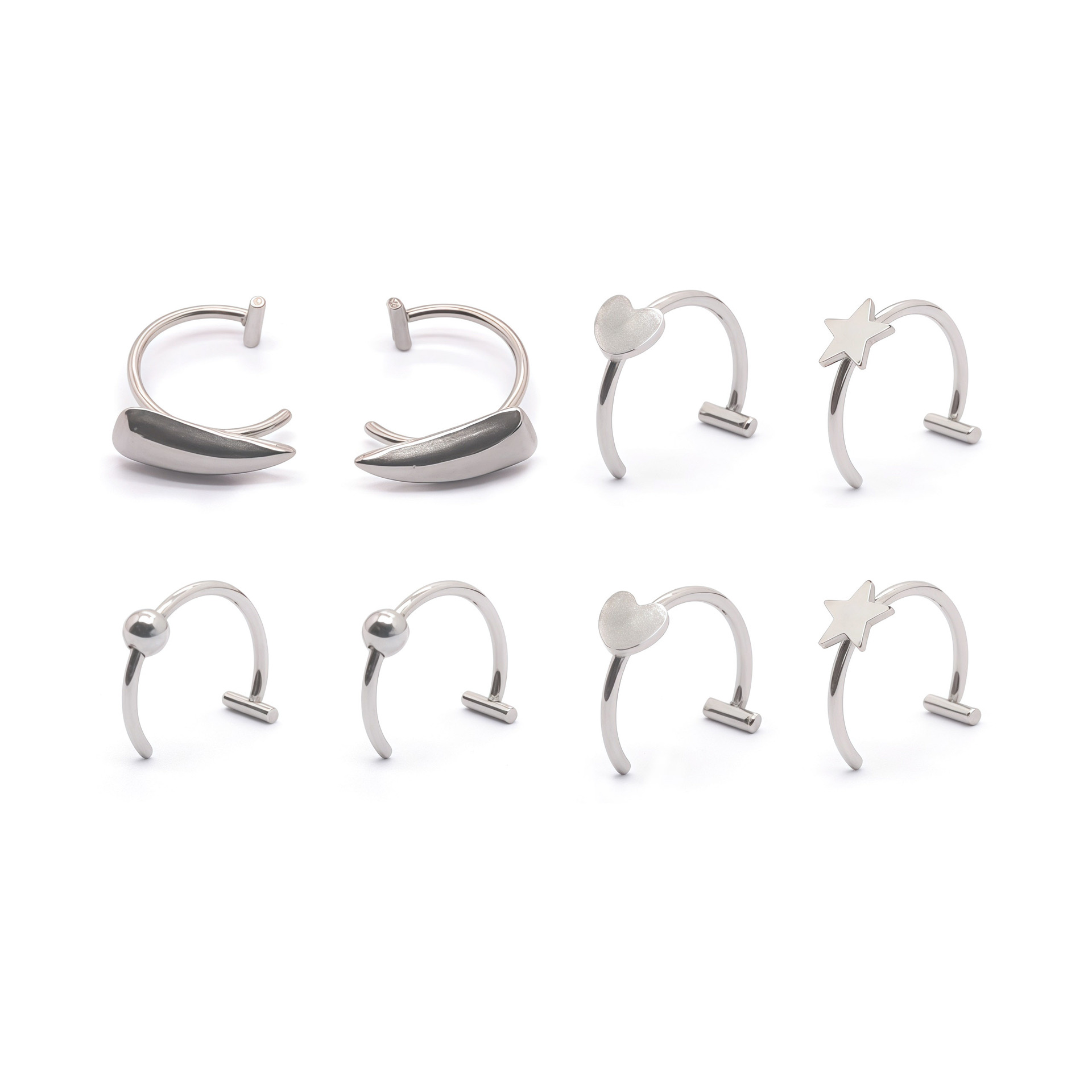 8Pcs of 1Set Fashion 316L Stai - Body Jewelry Lip Ring recension och pris