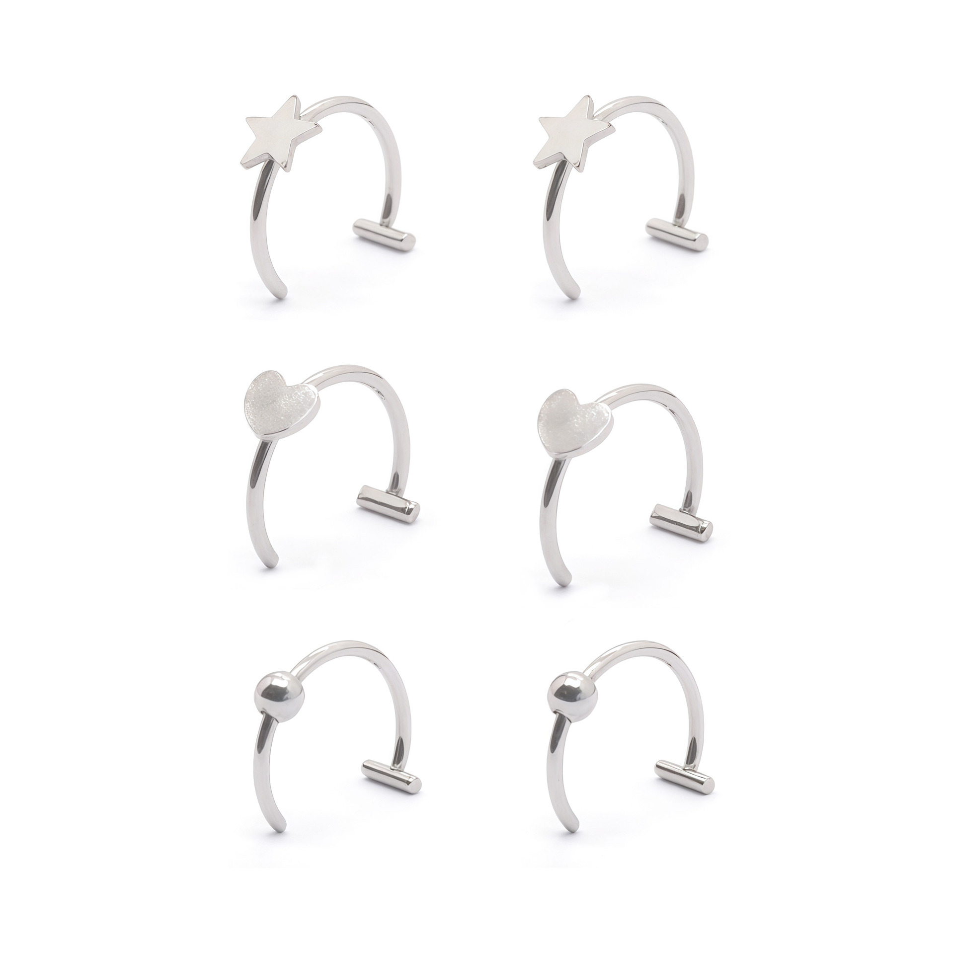 8Pcs of 1Set Fashion 316L Stai - Body Jewelry Lip Ring recension och pris