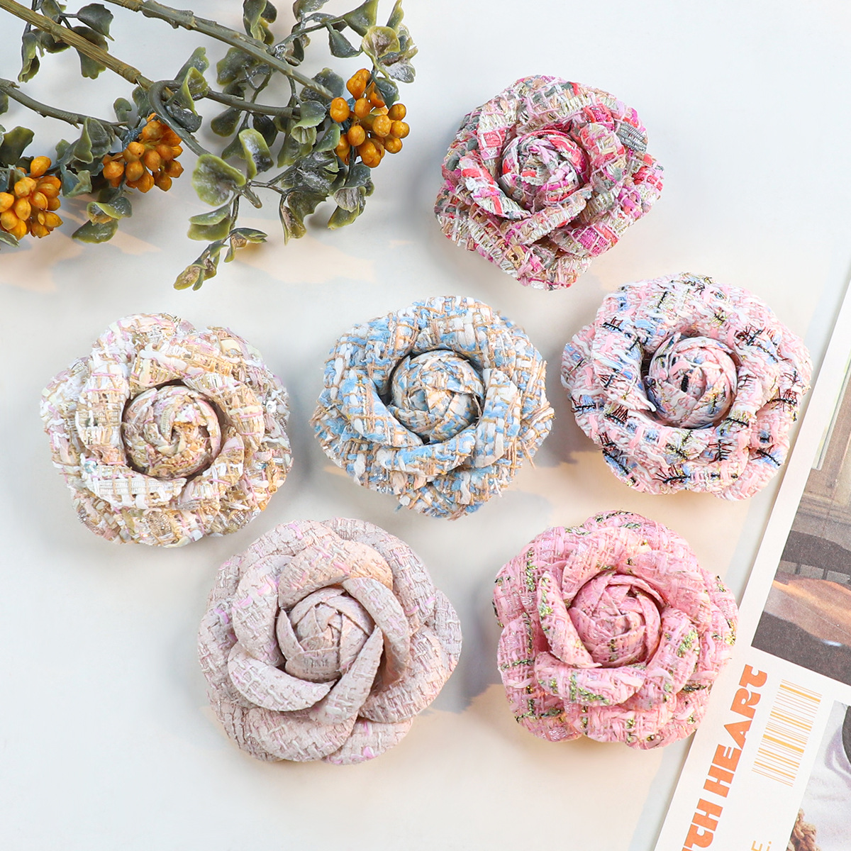 6CM Camellia Brooch for Women  - Body Jewelry High Quality recension och pris