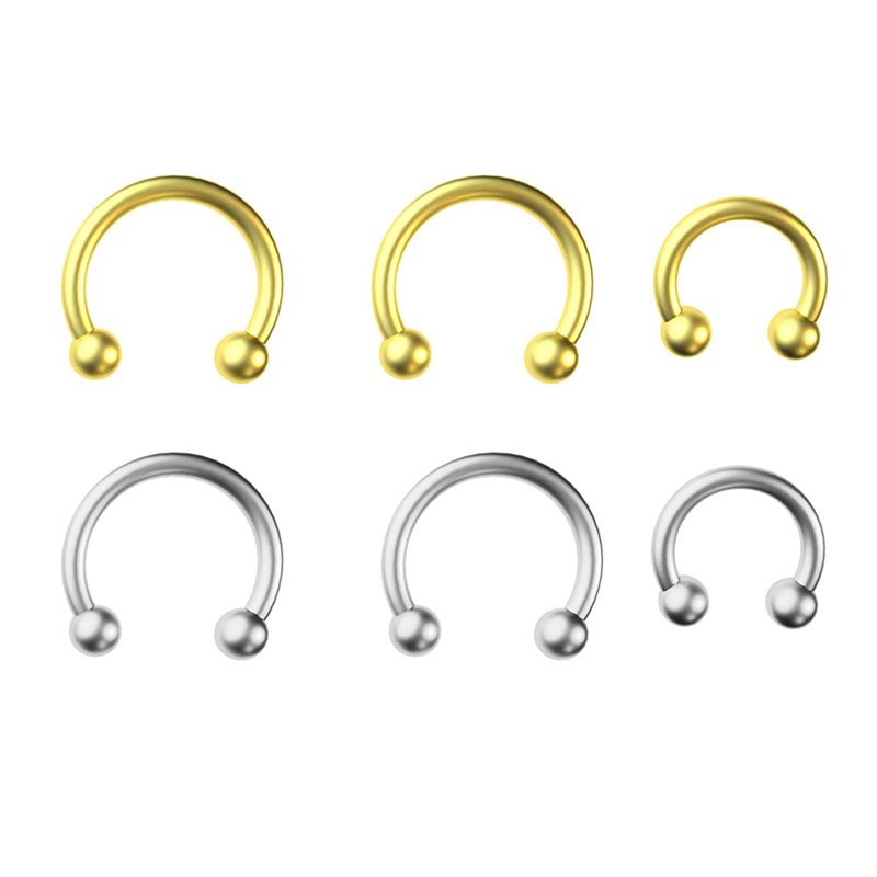 5pcs/lot Stainless Steel 18G H - Body Jewelry Lip Ring recension och pris