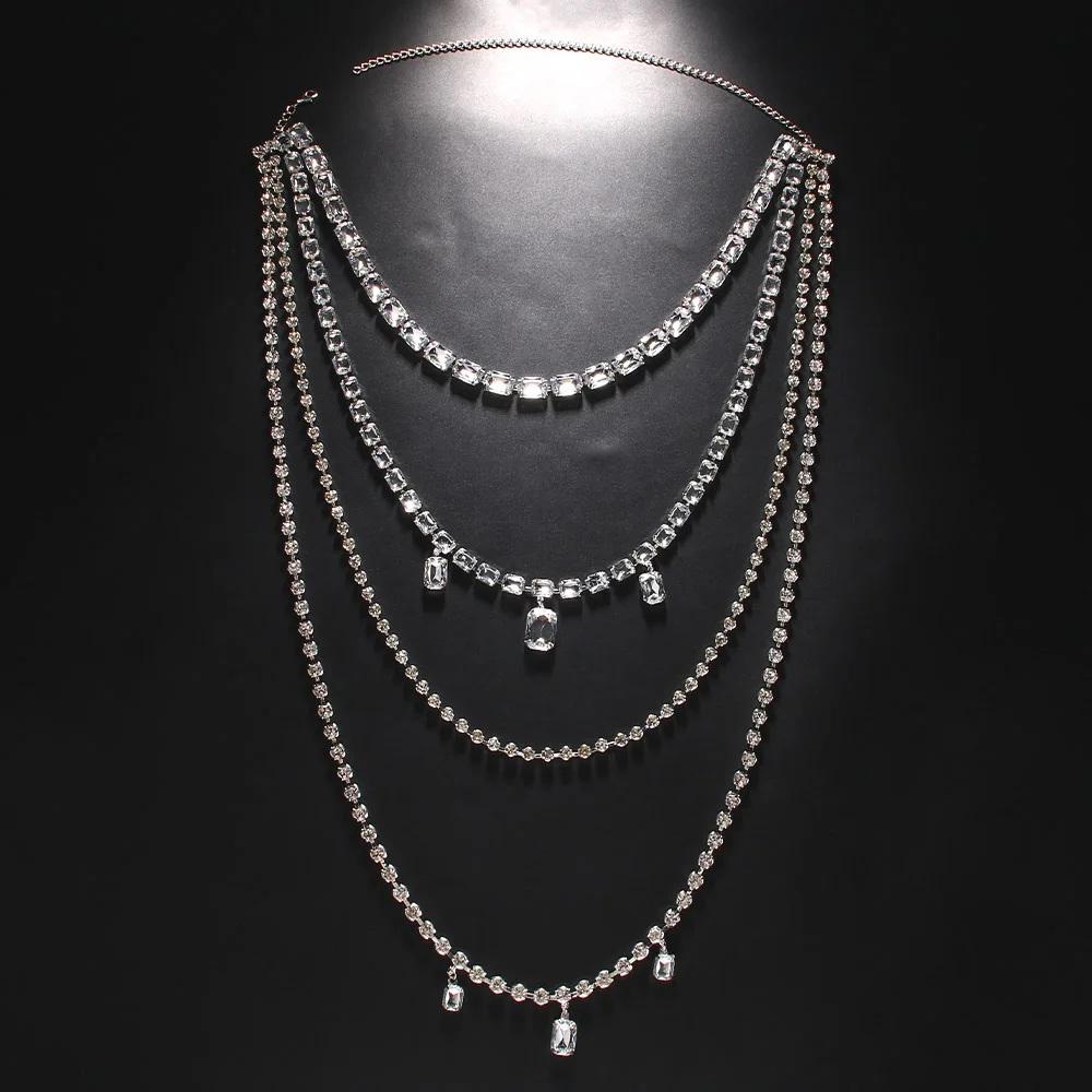 Shine Rhinestone Long Tassel B - Body Jewelry Back recension och pris