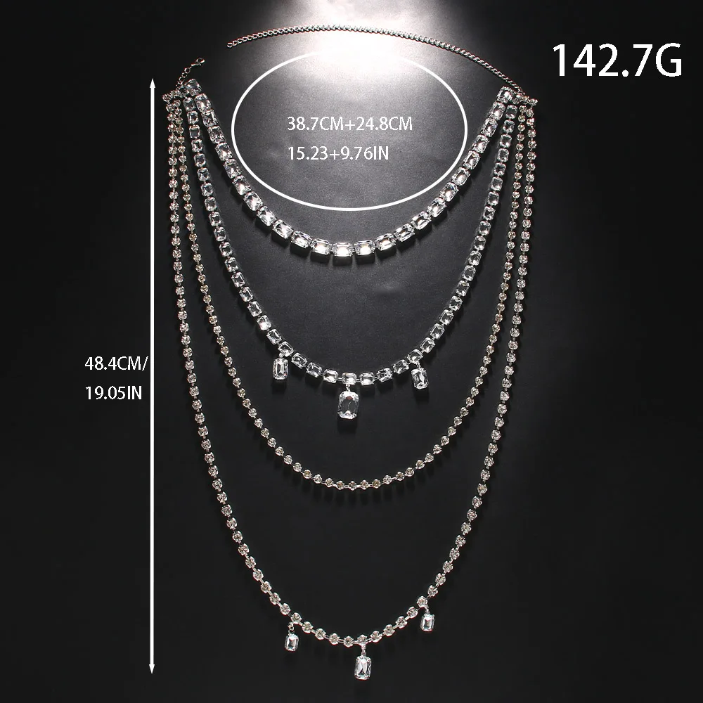 Shine Rhinestone Long Tassel B - Body Jewelry Back recension och pris