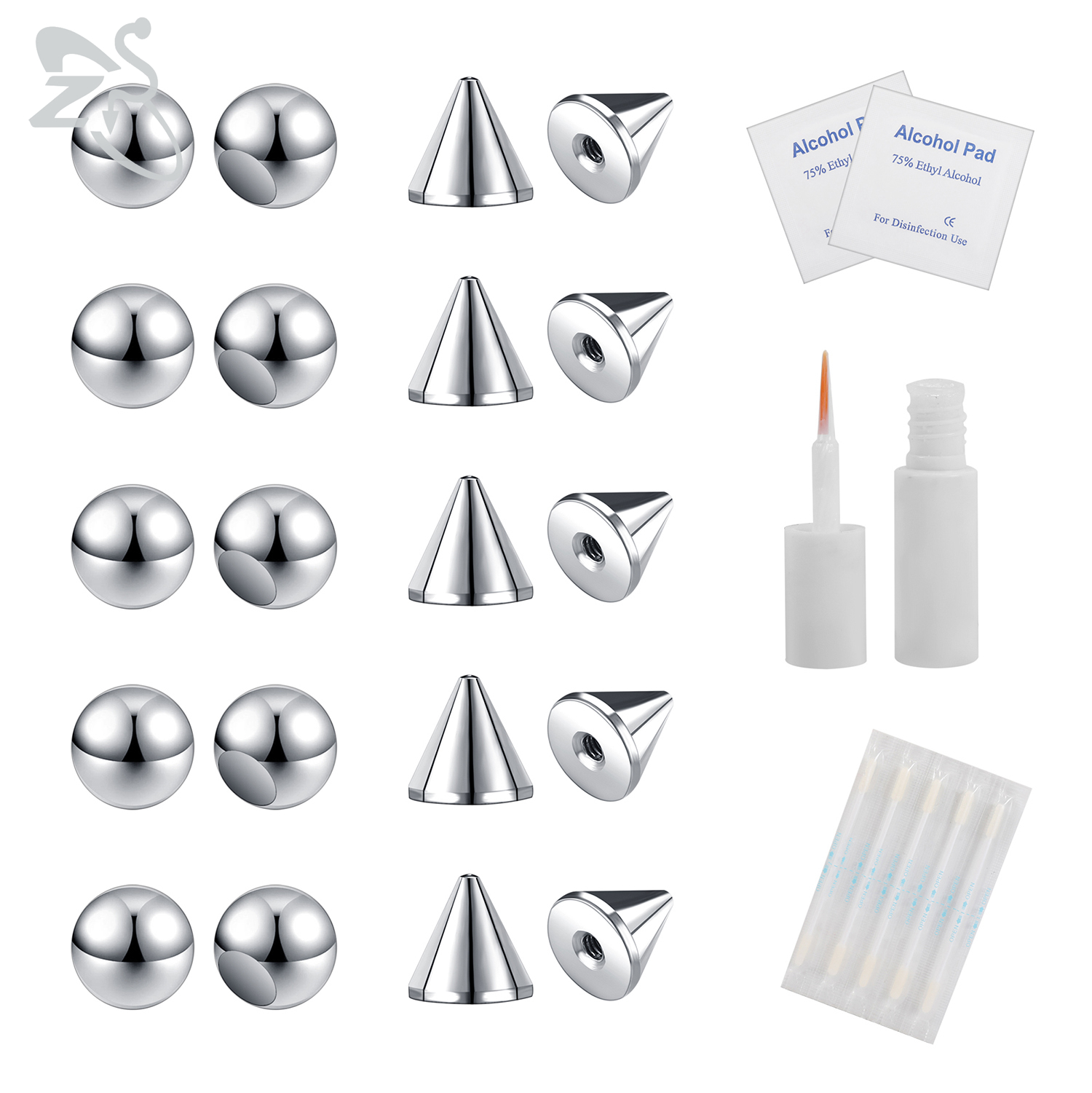 ZS 1 Set Fake Eyebrow Ring Men - Body Jewelry Lip Ring recension och pris