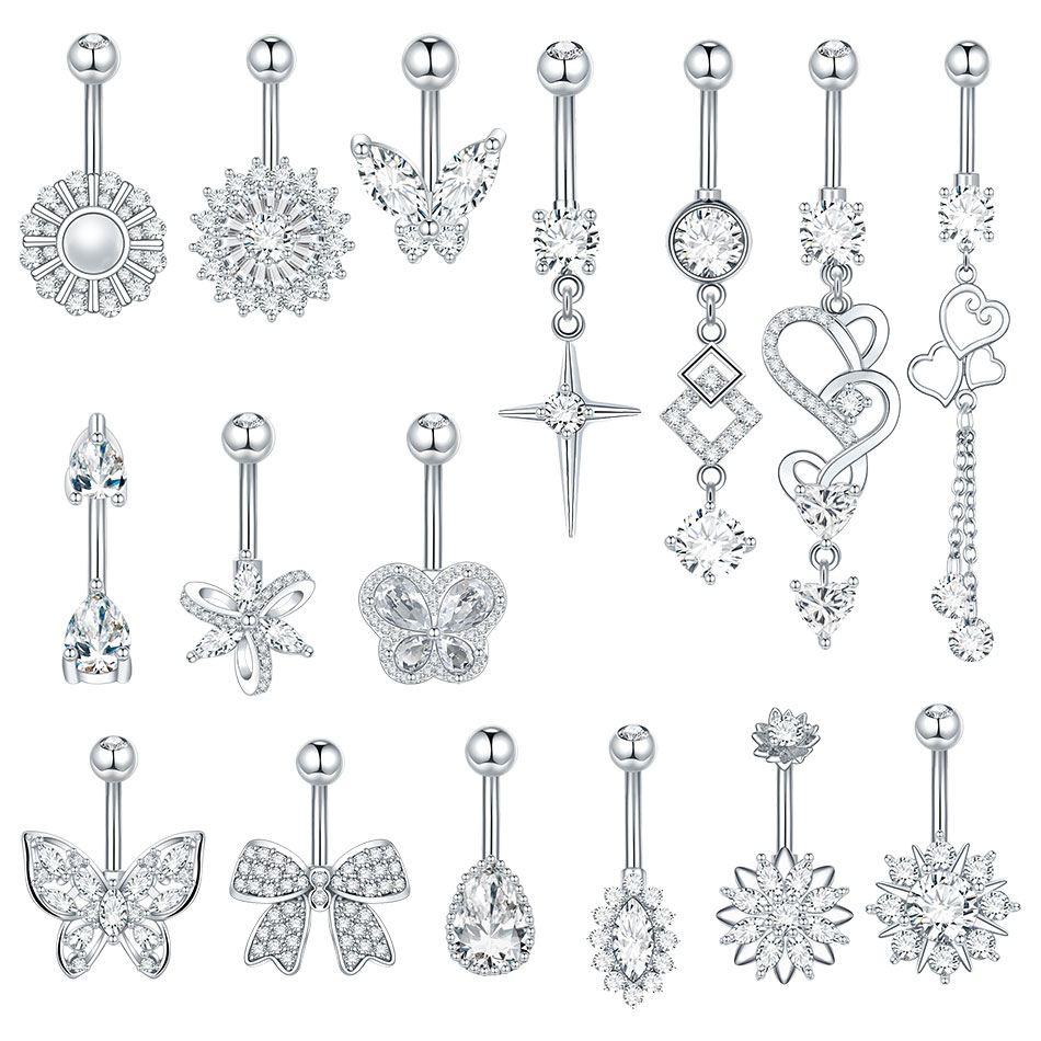 1Pc Stainless Steel Belly Butt - Body Jewelry Belly Button Rings recension och pris
