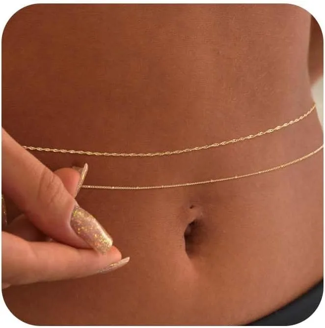 14k Gold Plated 26-33Inch Adju - Body Jewelry Waterproof recension och pris