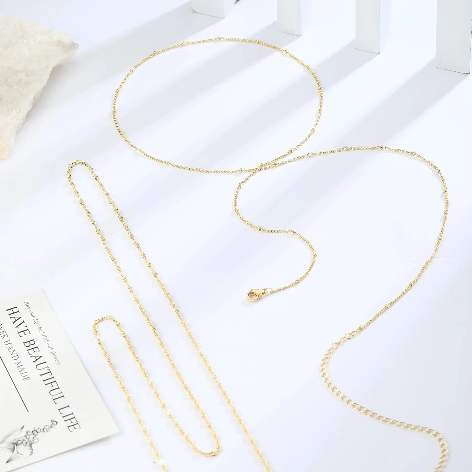 14k Gold Plated 26-33Inch Adju - Body Jewelry Waterproof recension och pris