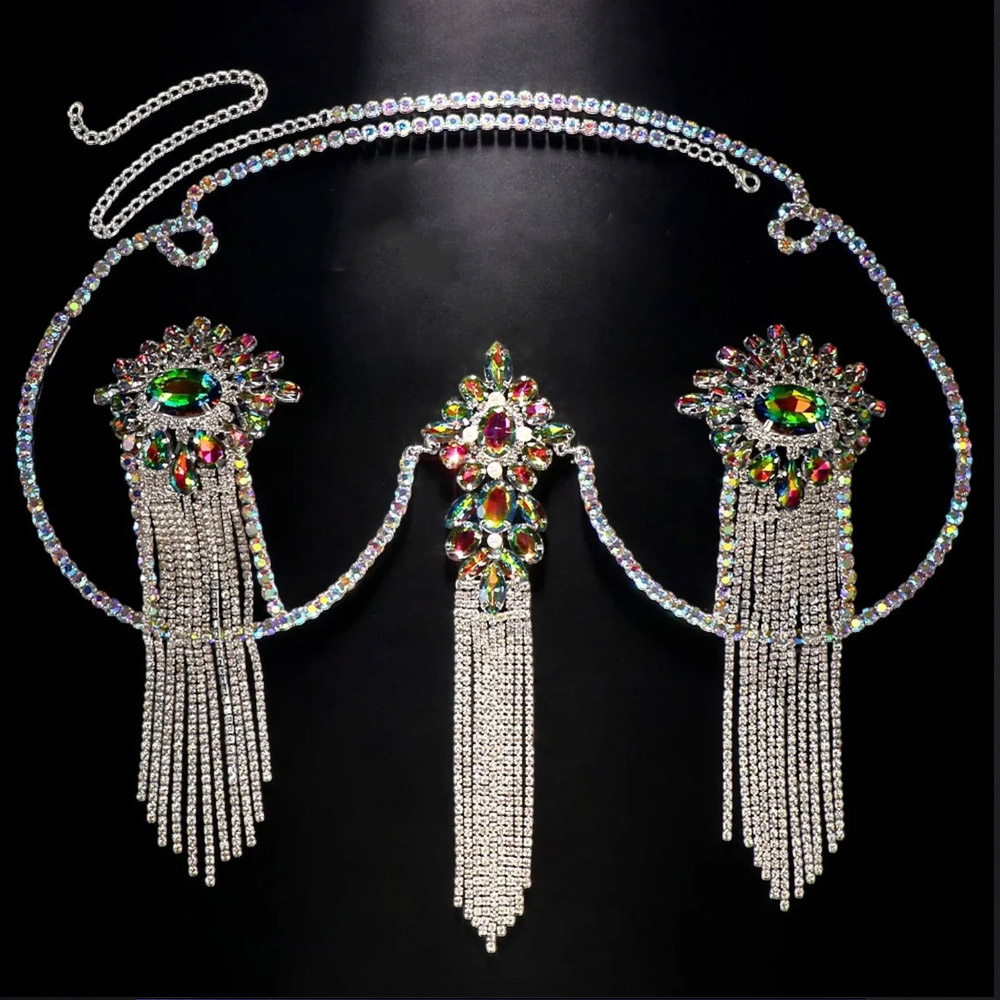 Sexy Tassel Color Crystal Ches - Body Jewelry Rings recension och pris