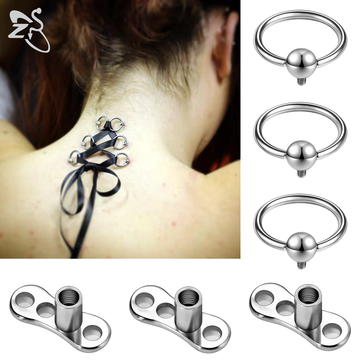 ZS 1 Set 316L Stainless Steel  - Zs Body Jewelry recension och pris