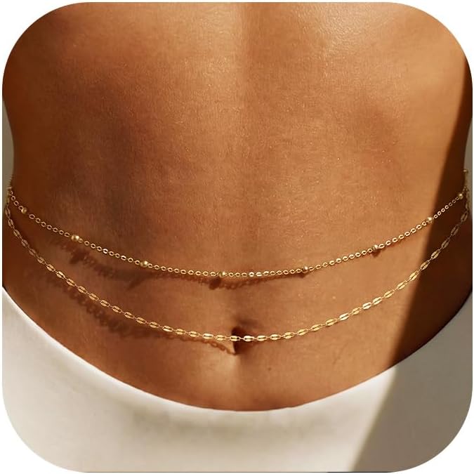 14K Gold Plated Waist Chain Wo - Body Jewelry Bulk recension och pris